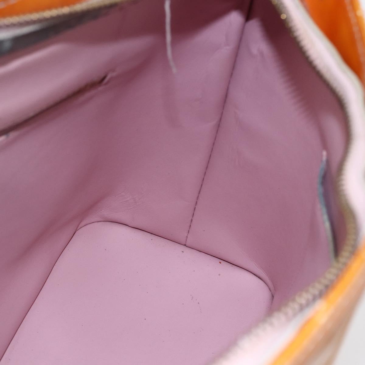 LOUIS VUITTON Monogram Vernis Houston Hand Bag Rose M91054 LV Auth BA7433