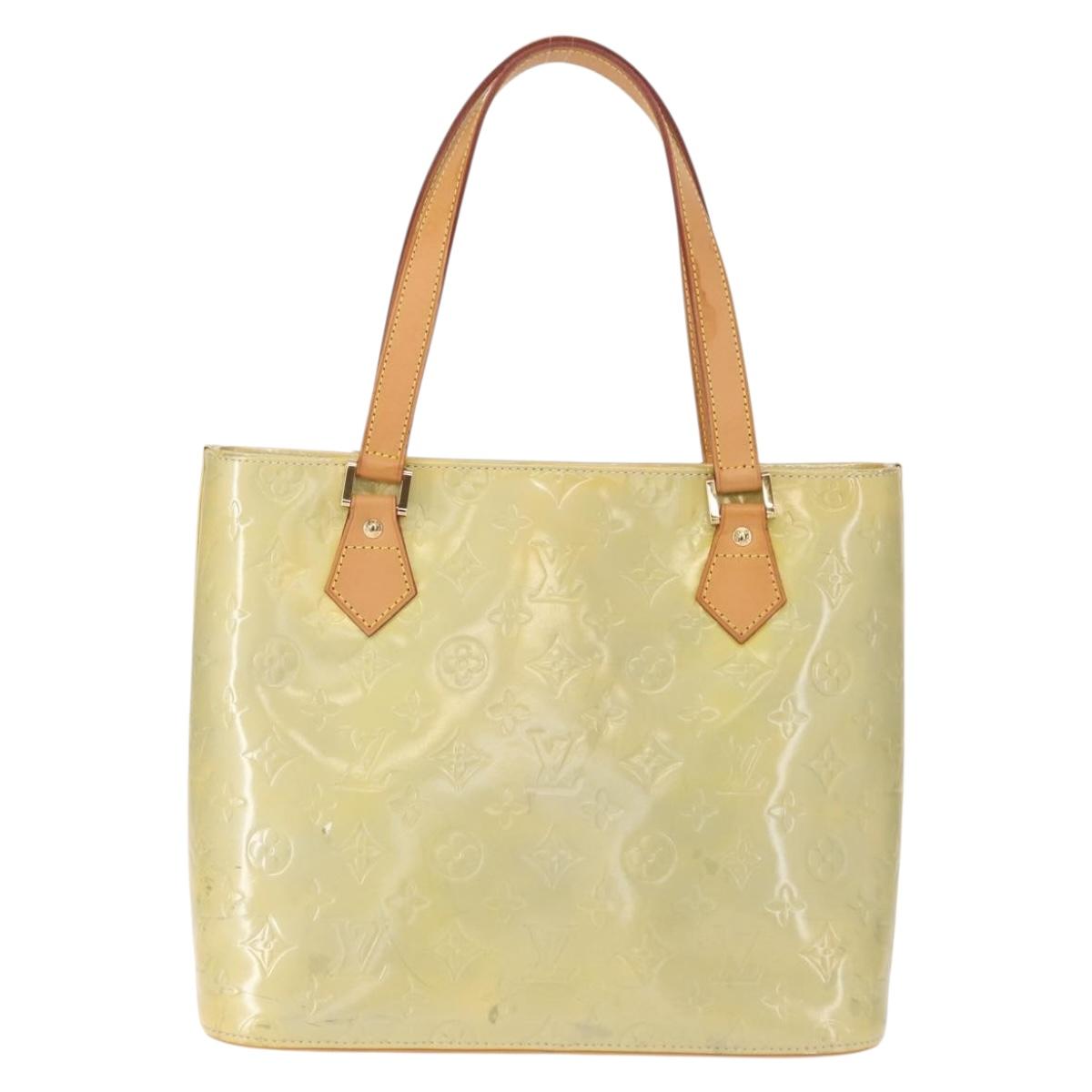 LOUIS VUITTON Monogram Vernis Houston Hand Bag Gris M91053 LV Auth BA7434