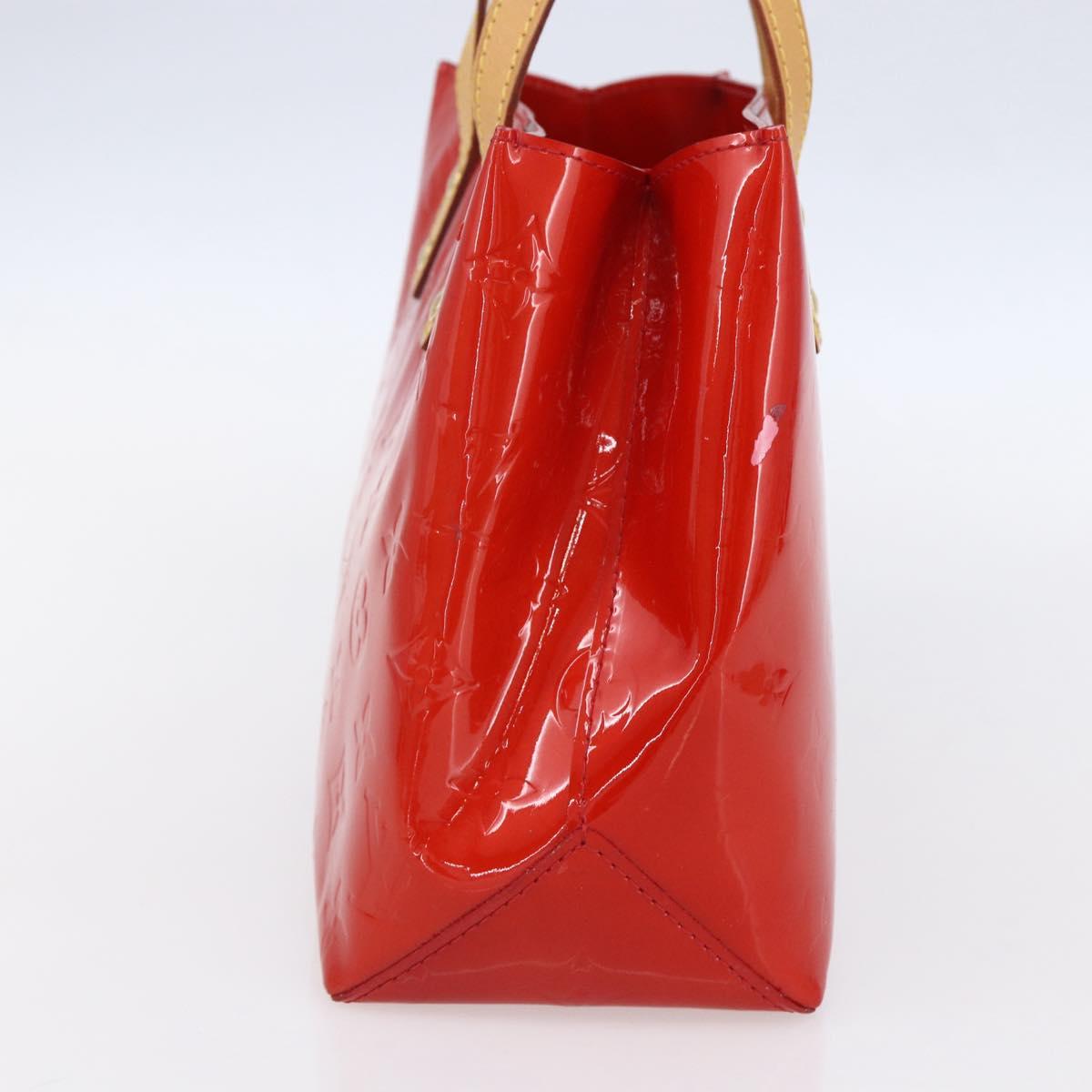 LOUIS VUITTON Monogram Vernis Reade PM Hand Bag Red Rouge M91088 LV Auth BA7437