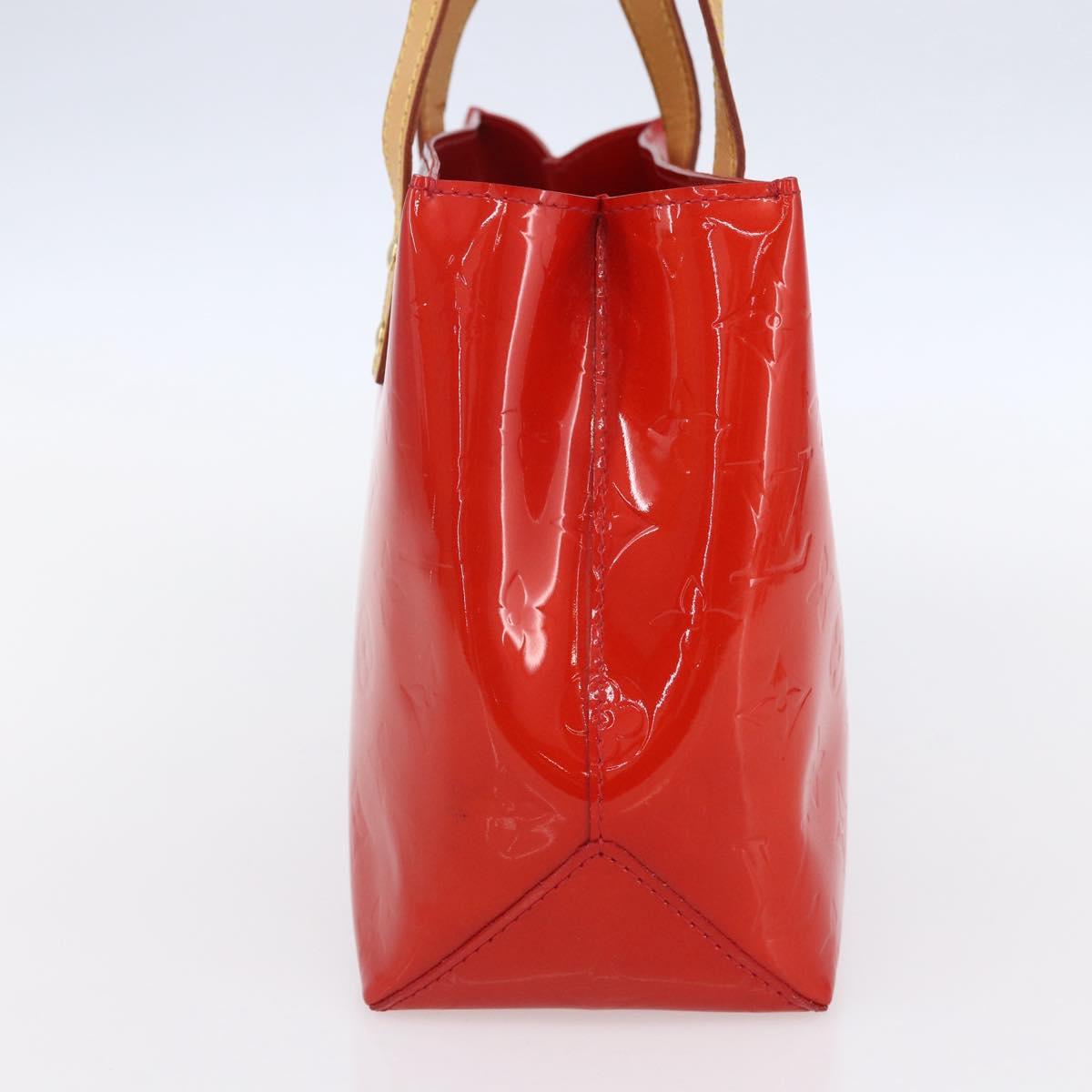 LOUIS VUITTON Monogram Vernis Reade PM Hand Bag Red Rouge M91088 LV Auth BA7437