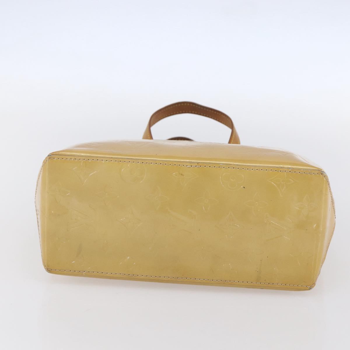 LOUIS VUITTON Monogram Vernis Reade PM Hand Bag Beige M91334 LV Auth BA7438