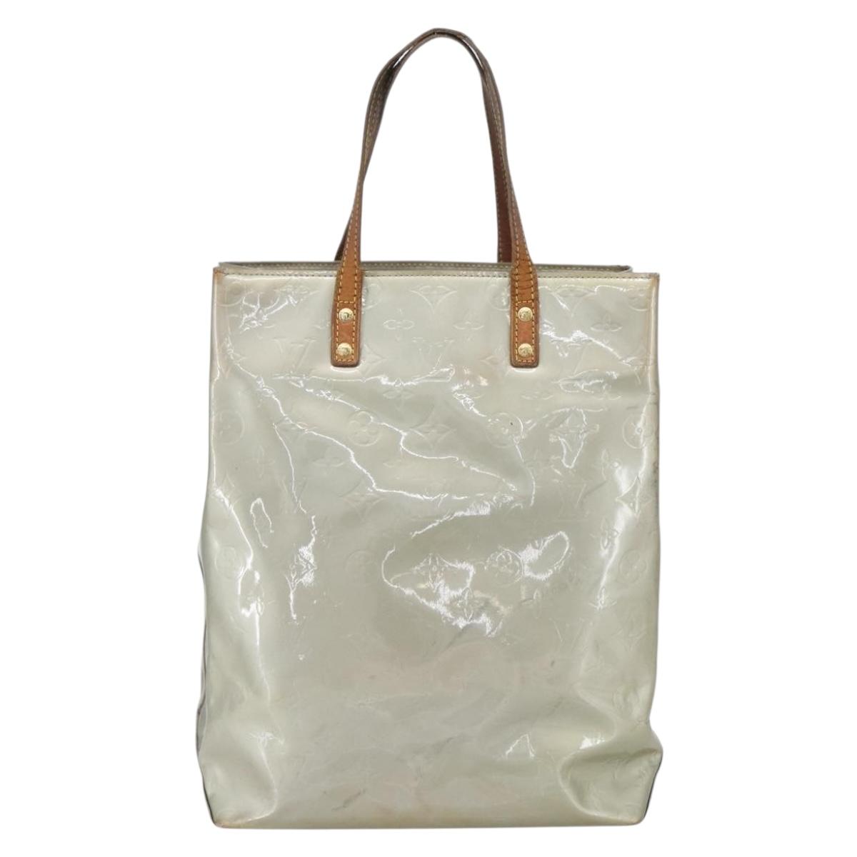 LOUIS VUITTON Monogram Vernis Reade MM Hand Bag Gris M91142 LV Auth BA7439