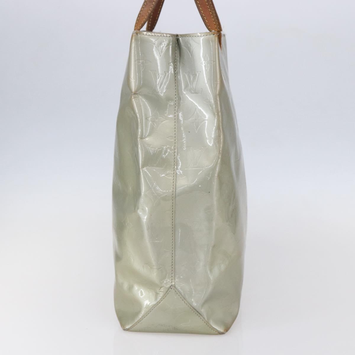 LOUIS VUITTON Monogram Vernis Reade MM Hand Bag Gris M91142 LV Auth BA7439