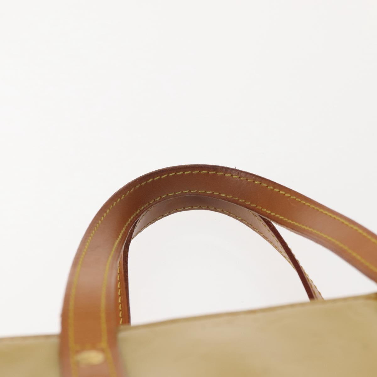 LOUIS VUITTON Monogram Vernis Reade MM Hand Bag Beige M91141 LV Auth BA7440
