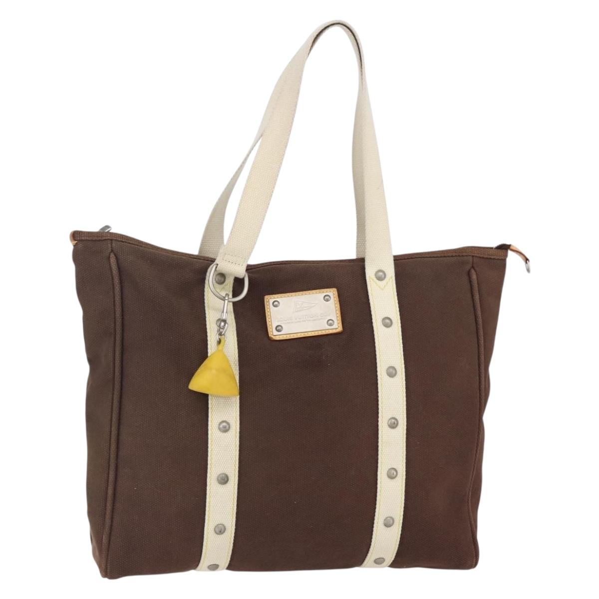 LOUIS VUITTON LV Cup Cabas MM Antigua Tote Bag Brown M80663 LV Auth BA7449