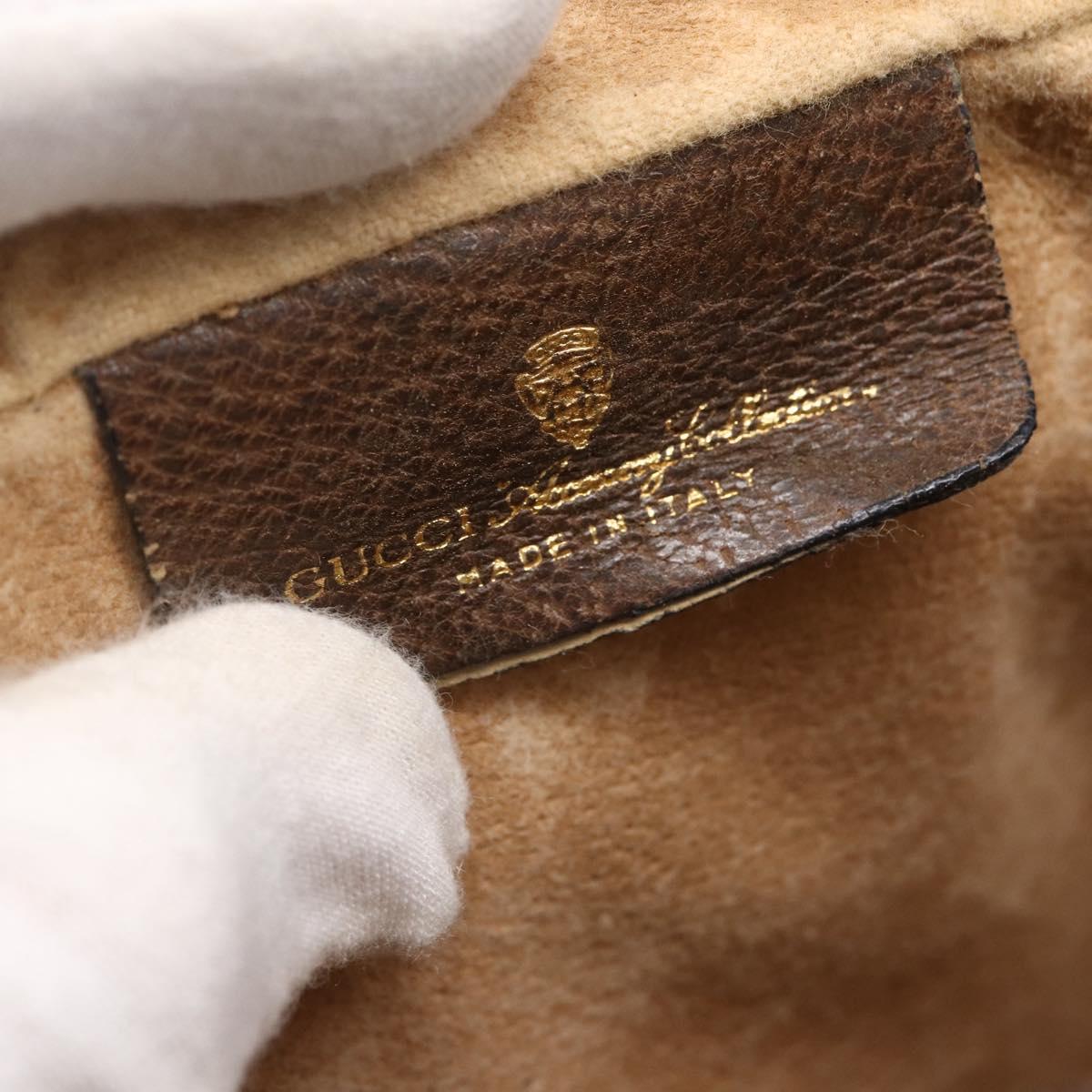 GUCCI GG Supreme Web Sherry Line Clutch Bag PVC Beige 75 01 012 Auth BA7457