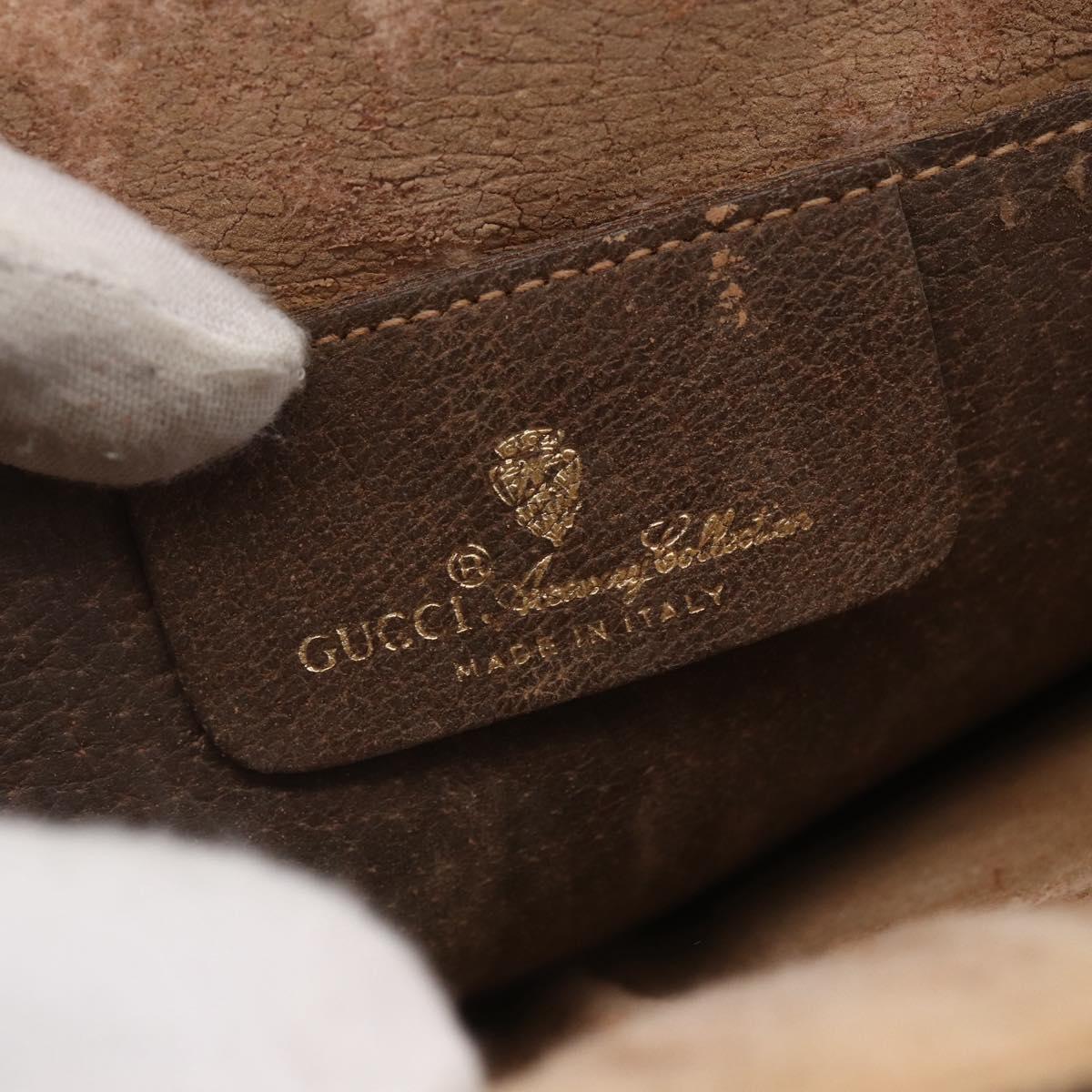 GUCCI GG Supreme Web Sherry Line Bag PVC Beige Gold 904 02 047 Auth BA7465