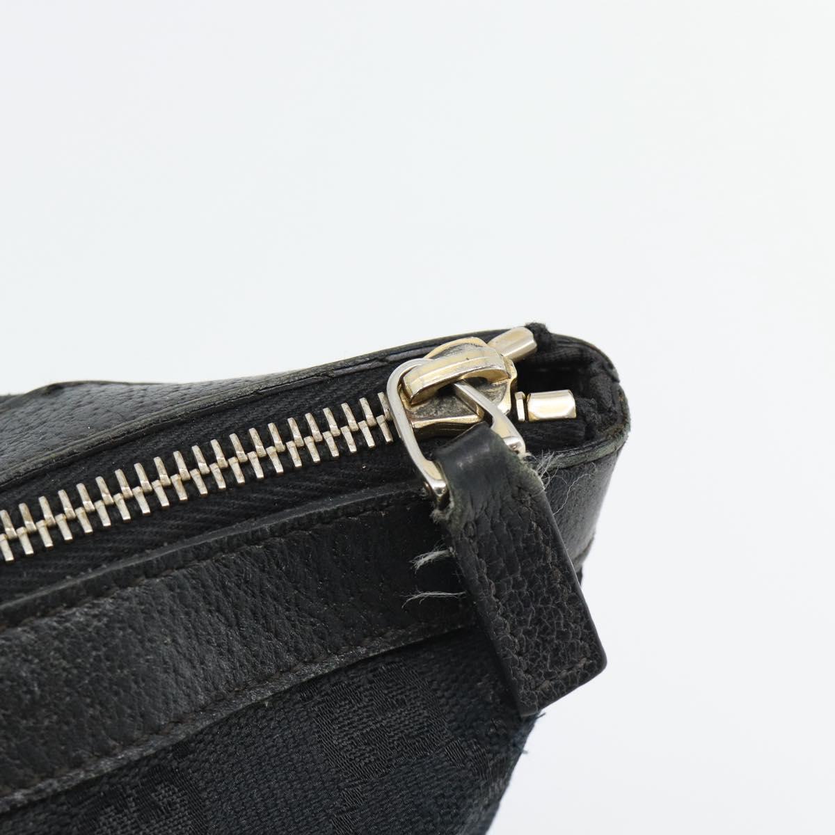 GUCCI GG Canvas Abbey Tote Bag Black Gold 141470 Auth BA7477