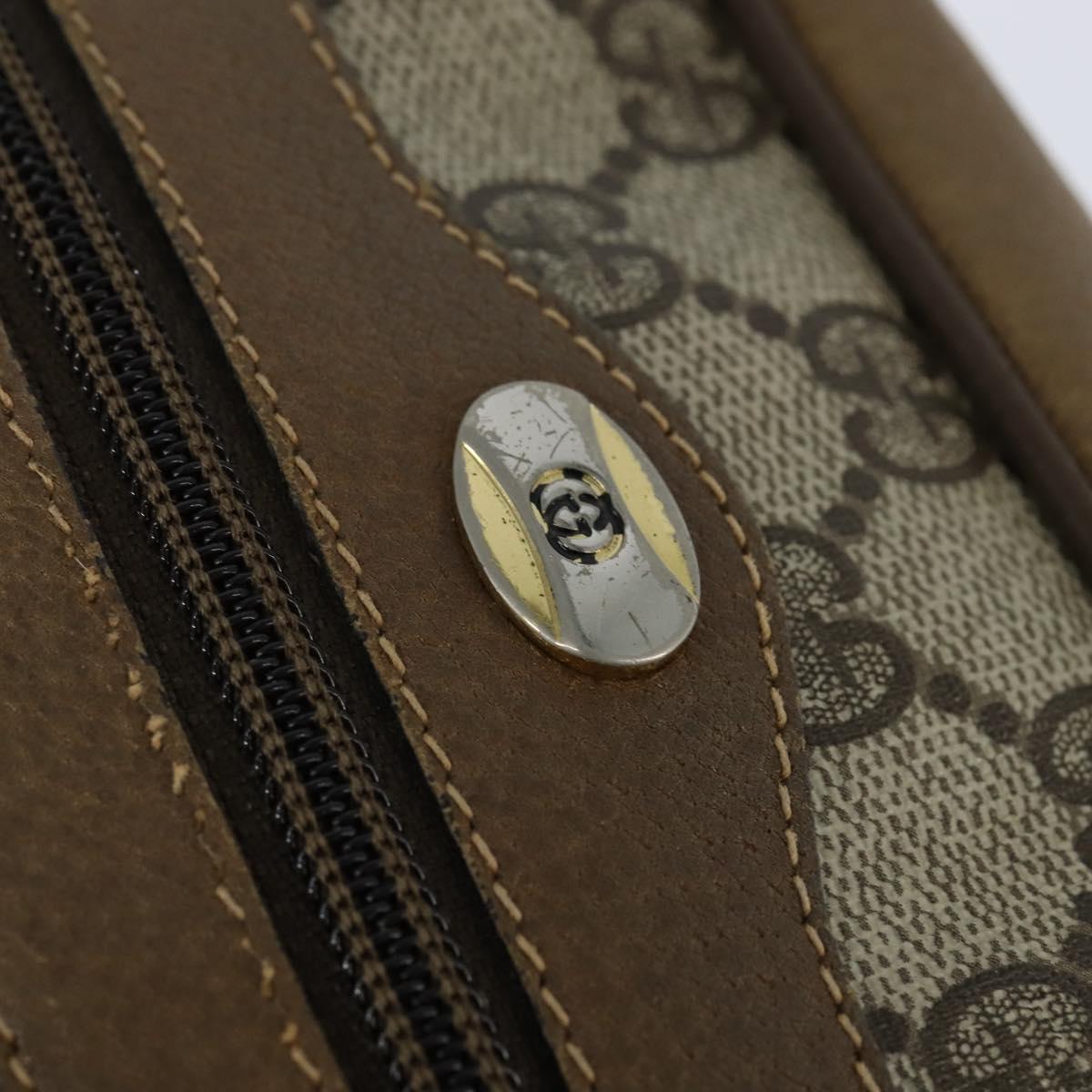 GUCCI GG Supreme Web Sherry Line Bag PVC Beige Gold 56 02 004 Auth BA7480