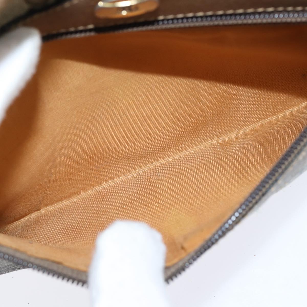 GUCCI GG Supreme Web Sherry Line Bag PVC Beige Gold 56 02 004 Auth BA7480