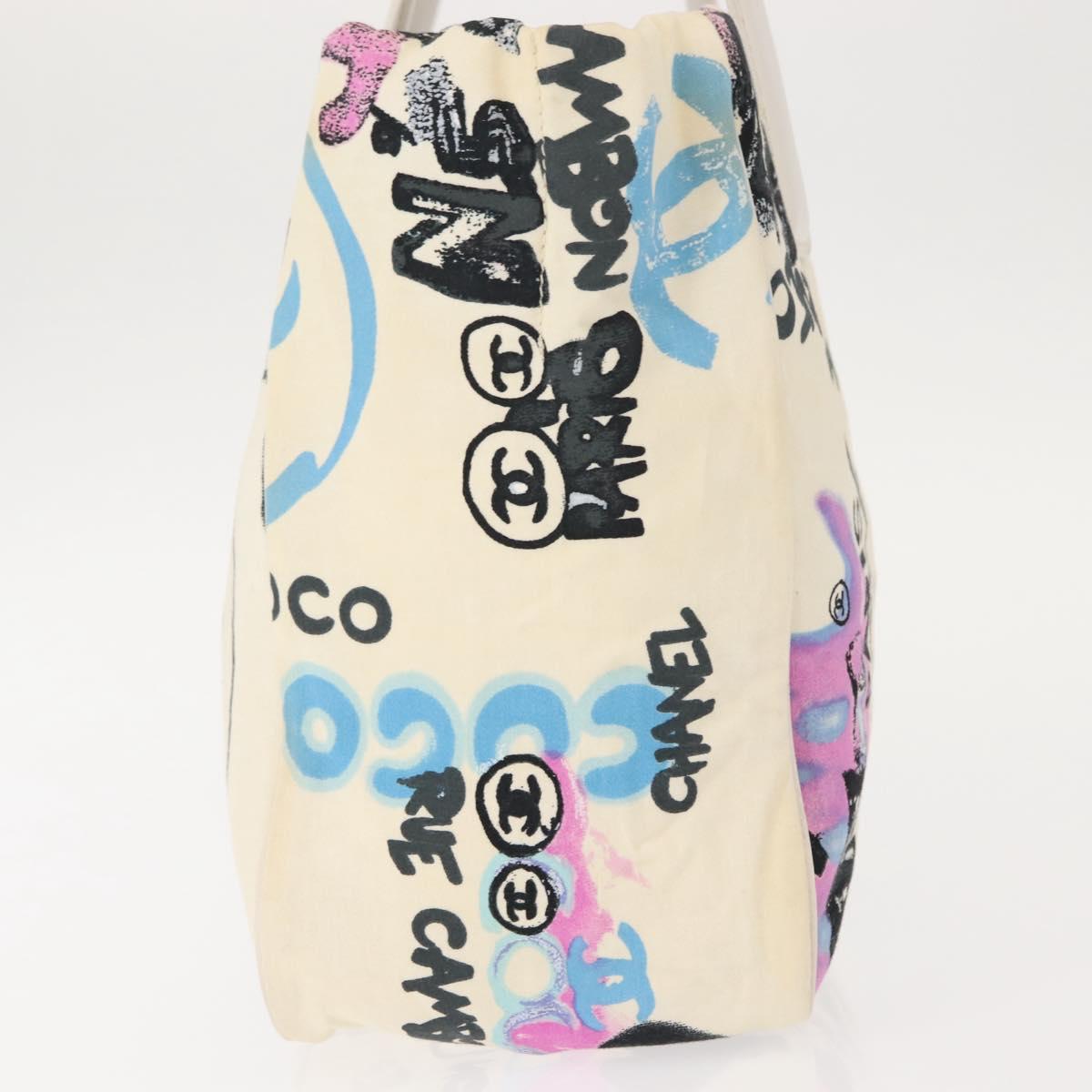 CHANEL New Travel Line Hawaii Exclusive Tote Bag Cotton White CC Auth BA7485