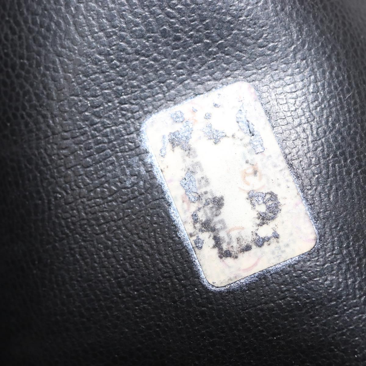 CHANEL Tote Bag Caviar Skin Black Gold CC Auth BA7490