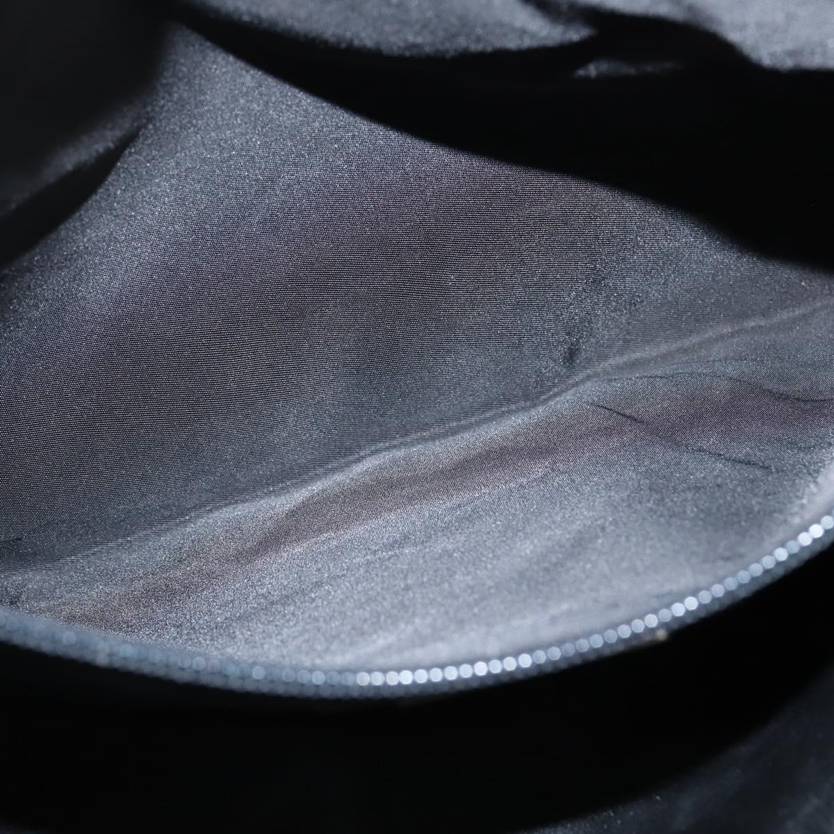 PRADA Hand Bag Nylon Black Silver Auth BA7500