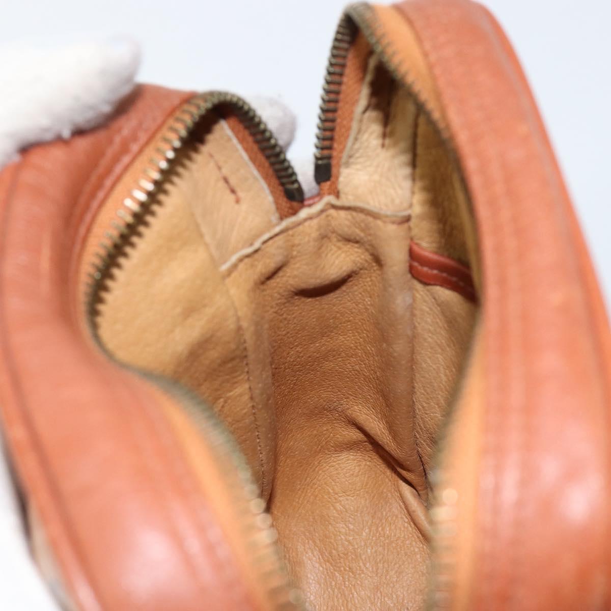 MCM Logogram Vicetos Shoulder Bag PVC Leather Brown Gold Auth BA7515