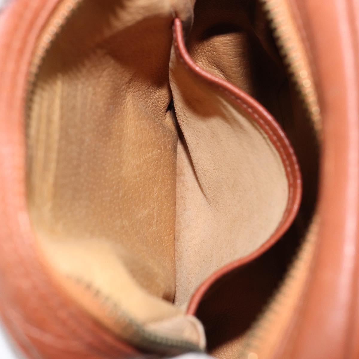 MCM Logogram Vicetos Shoulder Bag PVC Leather Brown Gold Auth BA7515