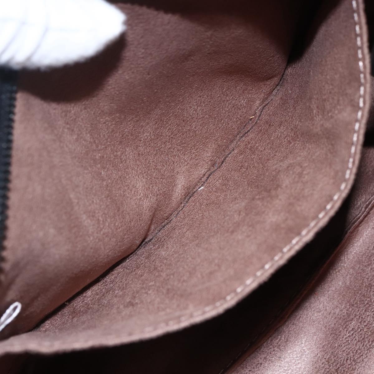 Jimmy Choo Studs Hand Bag Leather 2way Black Silver Auth BA7517