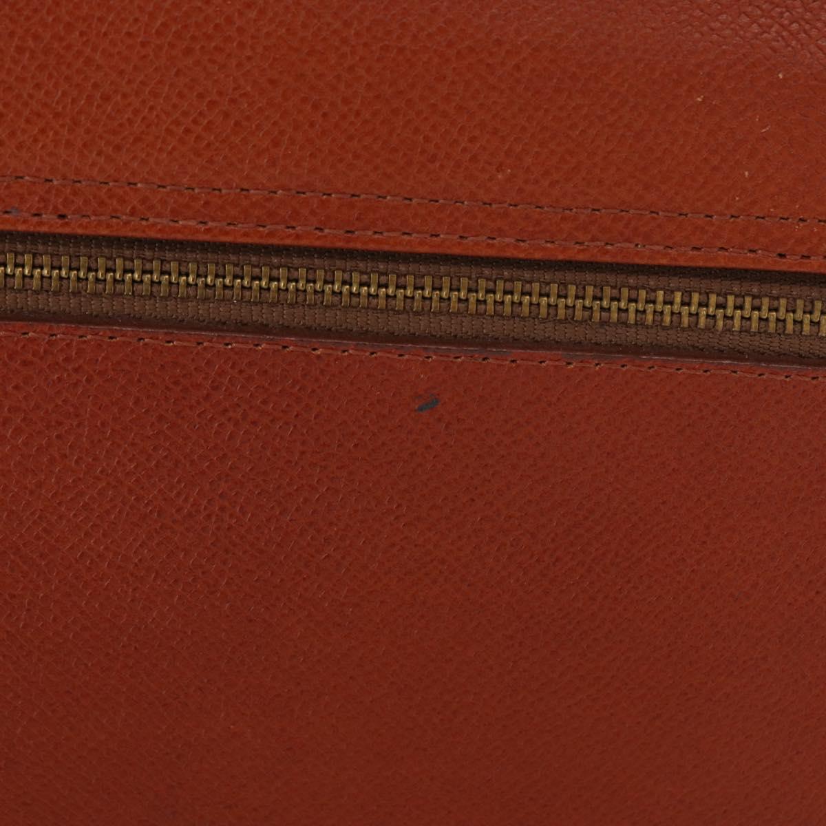 VALENTINO Hand Bag Leather 2way Brown Gold Auth BA7523