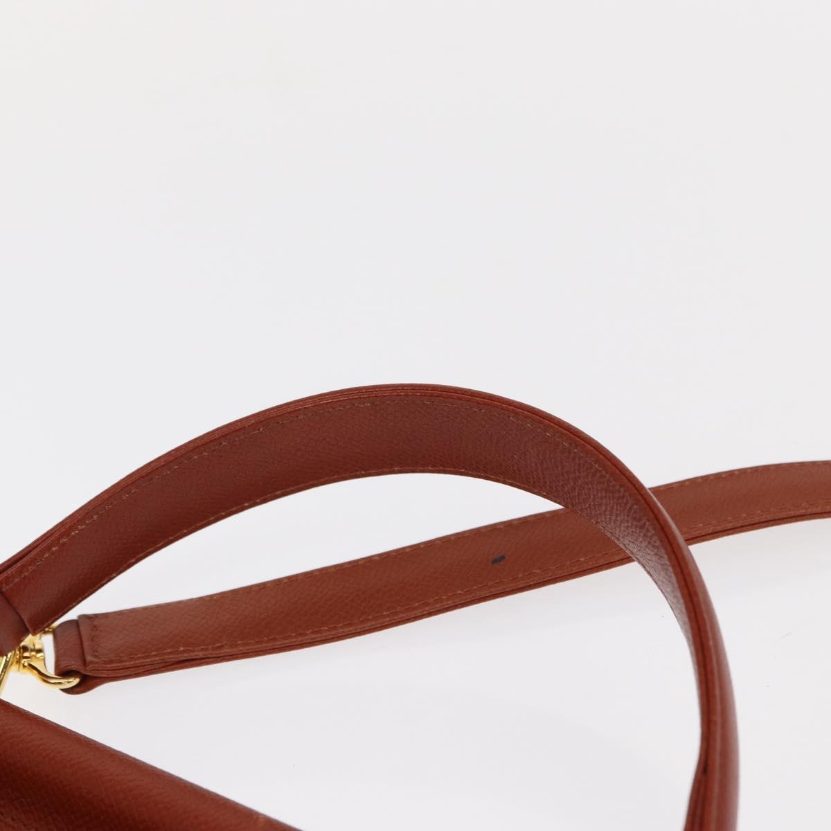 VALENTINO Hand Bag Leather 2way Brown Gold Auth BA7523