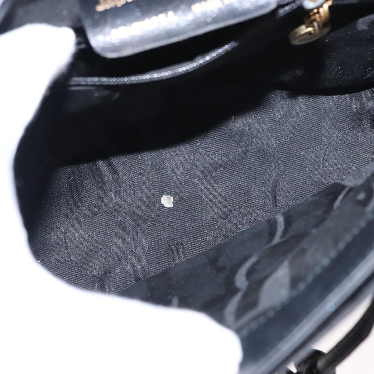 Salvatore Ferragamo Vala Backpack Leather Black Gold Auth BA7527