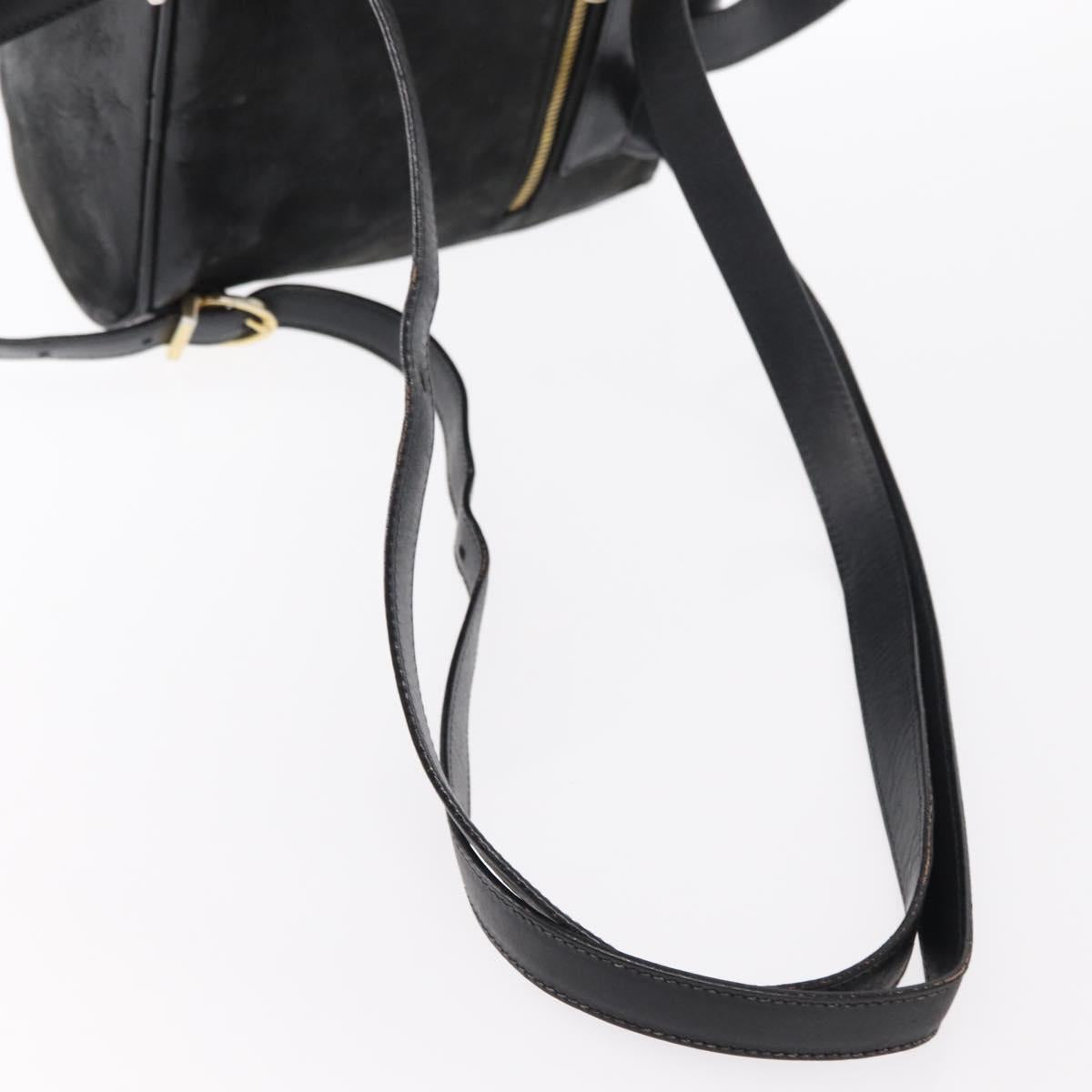 Salvatore Ferragamo Vala Backpack Leather Black Gold Auth BA7527