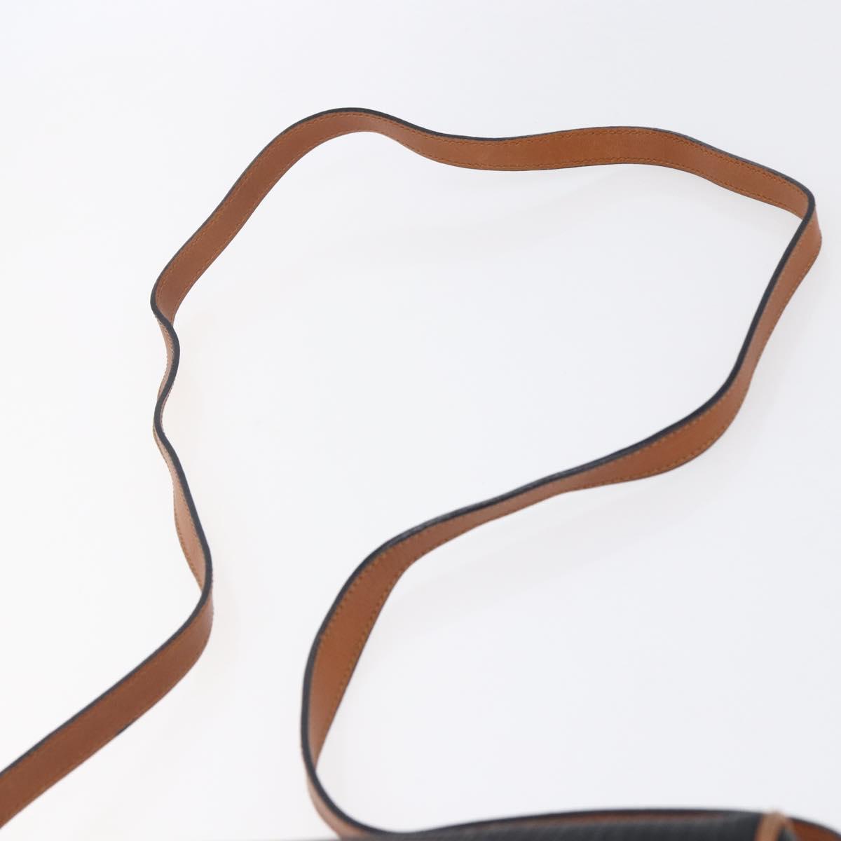 Salvatore Ferragamo Shoulder Bag Leather PVC Black Gold Auth BA7532