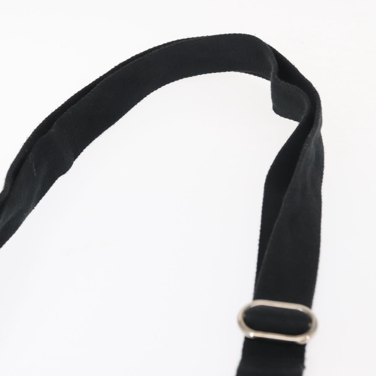 Salvatore Ferragamo Gancini Shoulder Bag Leather Black Silver Auth BA7535