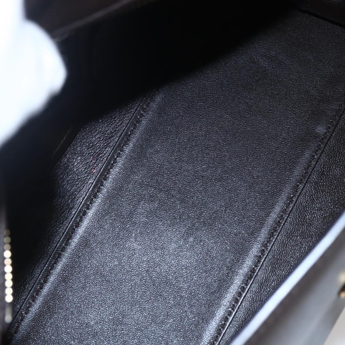 Salvatore Ferragamo Gancini Sophia Bag Leather 2way Dark Brown Gold Auth BA7538