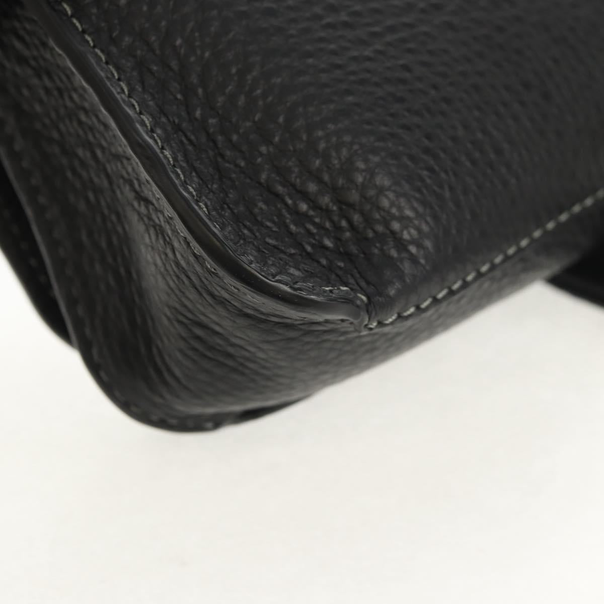 Chloe Mercy Waist Bag Leather Black Gold Auth BA7541