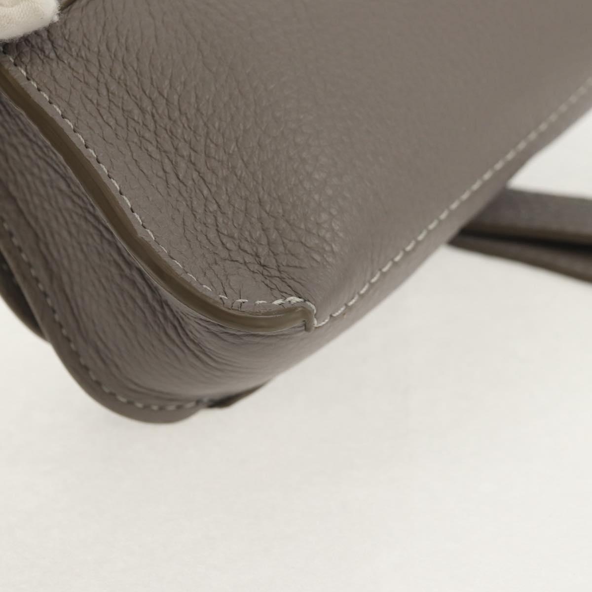 Chloe Mercy Waist Bag Leather Gray Gold Auth BA7542