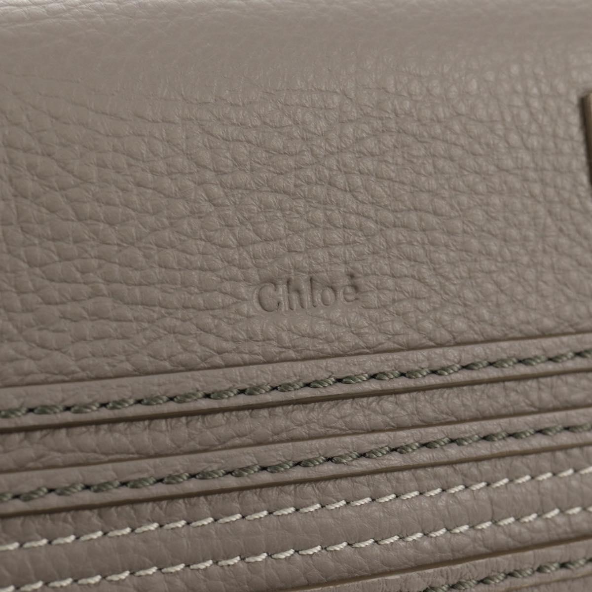 Chloe Mercy Waist Bag Leather Gray Gold Auth BA7542