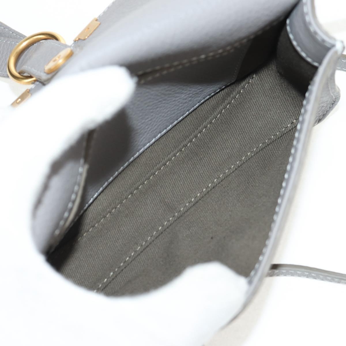 Chloe Mercy Waist Bag Leather Gray Gold Auth BA7542