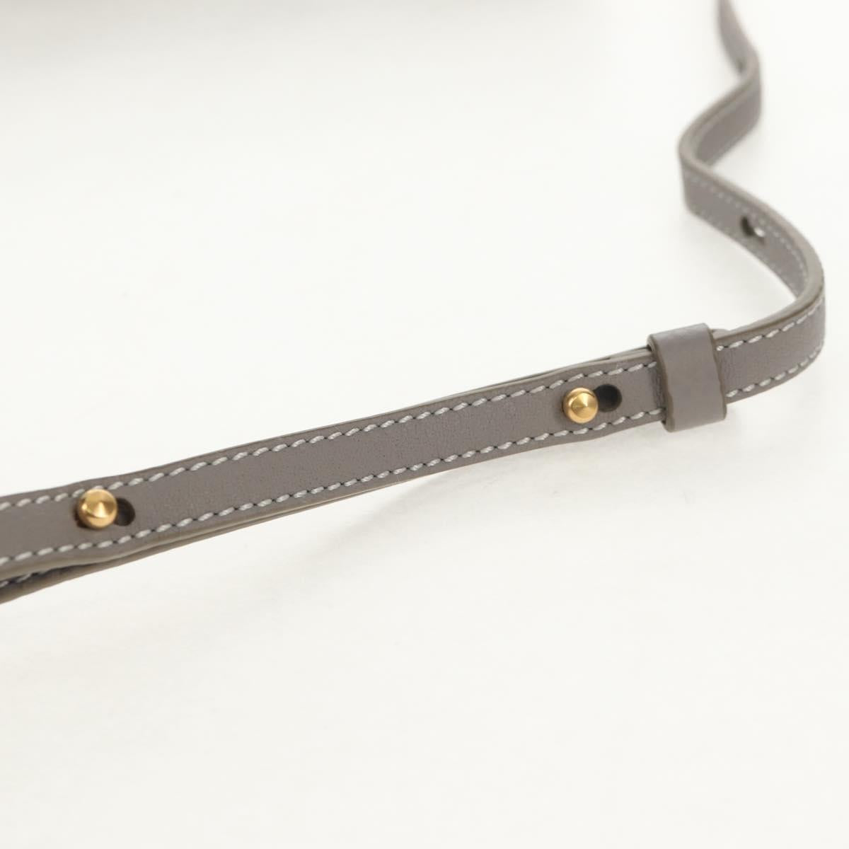 Chloe Mercy Waist Bag Leather Gray Gold Auth BA7542