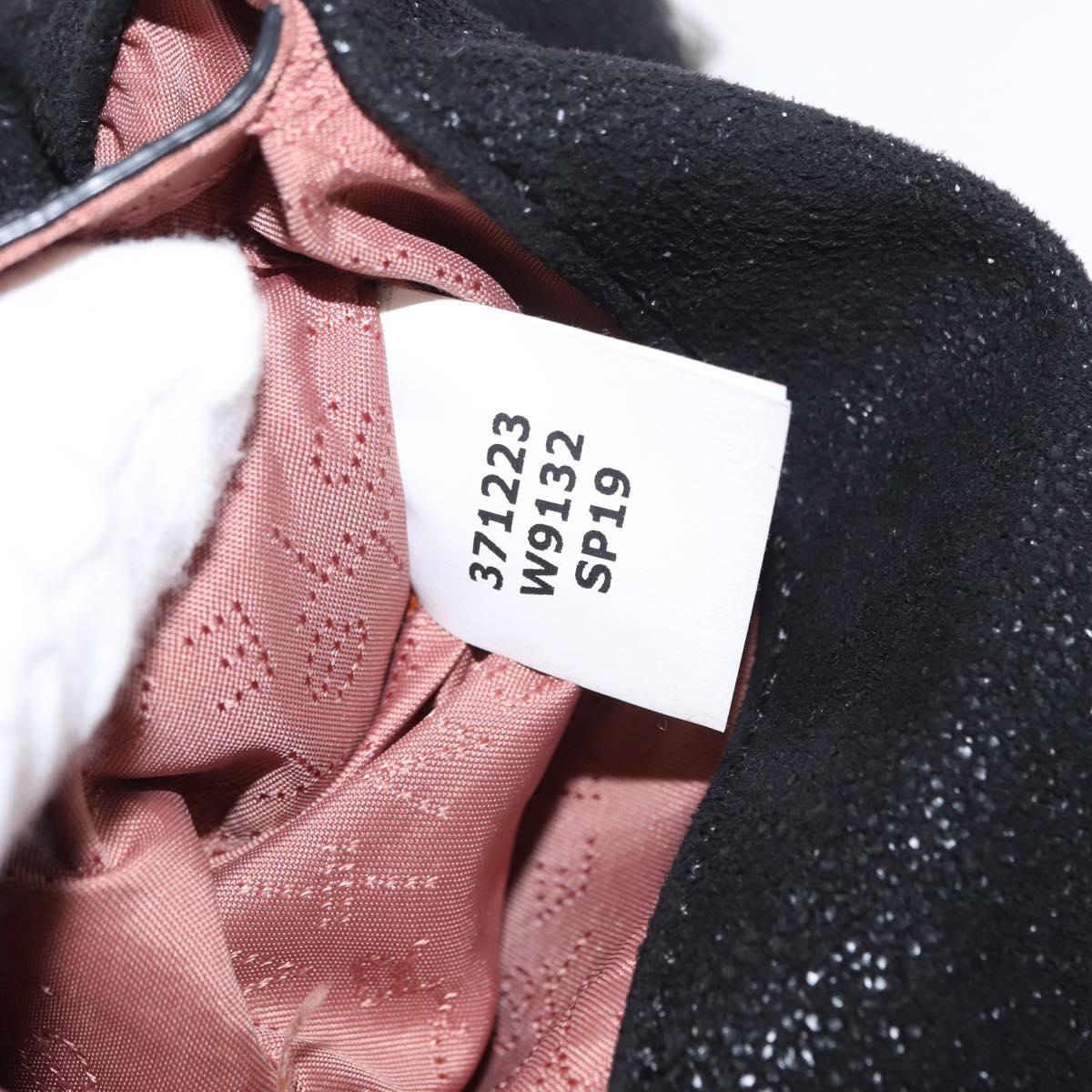 Stella MacCartney Chain Falabella Bag Polyester Black Silver 371223 Auth BA7551