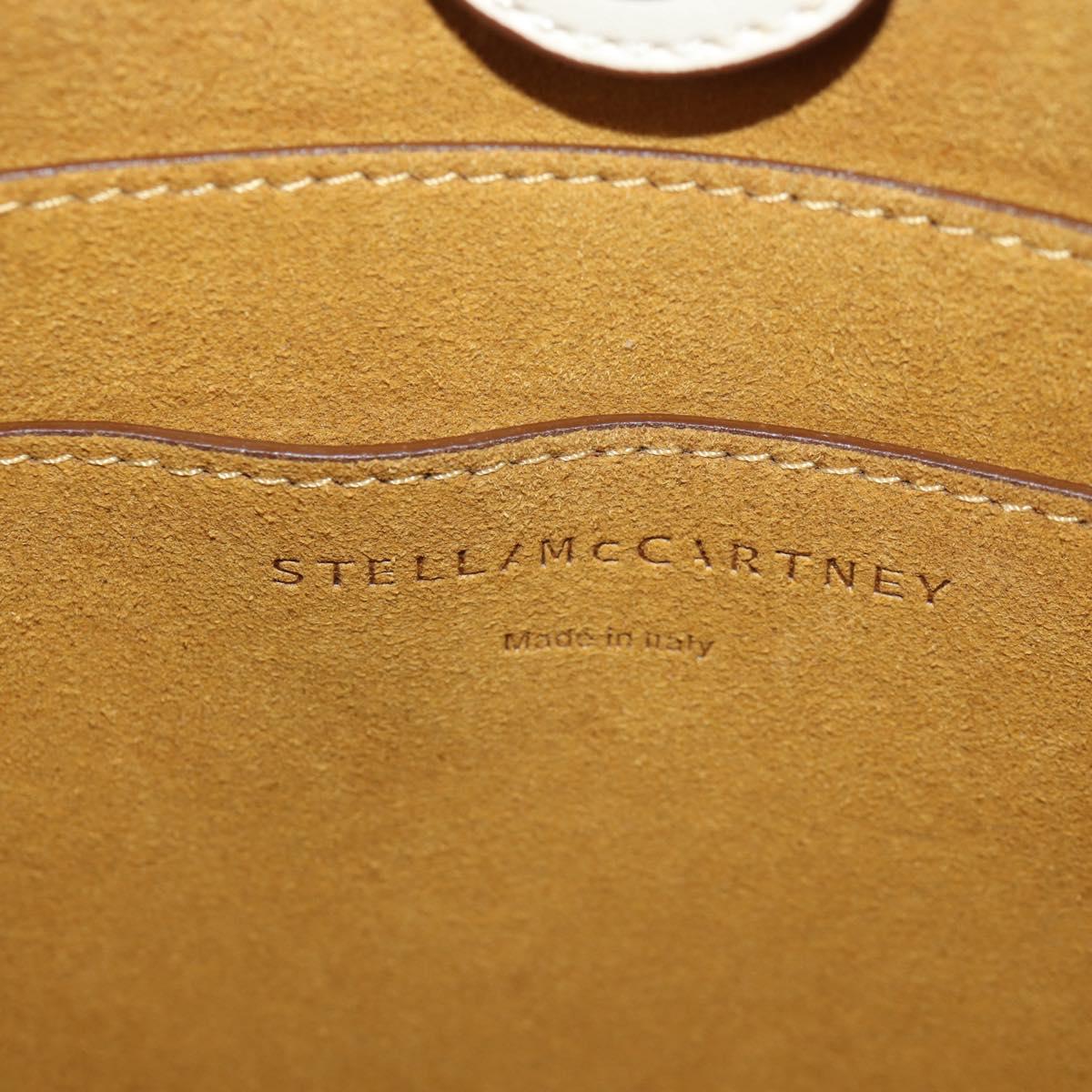 Stella MacCartney Shoulder Bag Leather Beige gold Auth BA7552