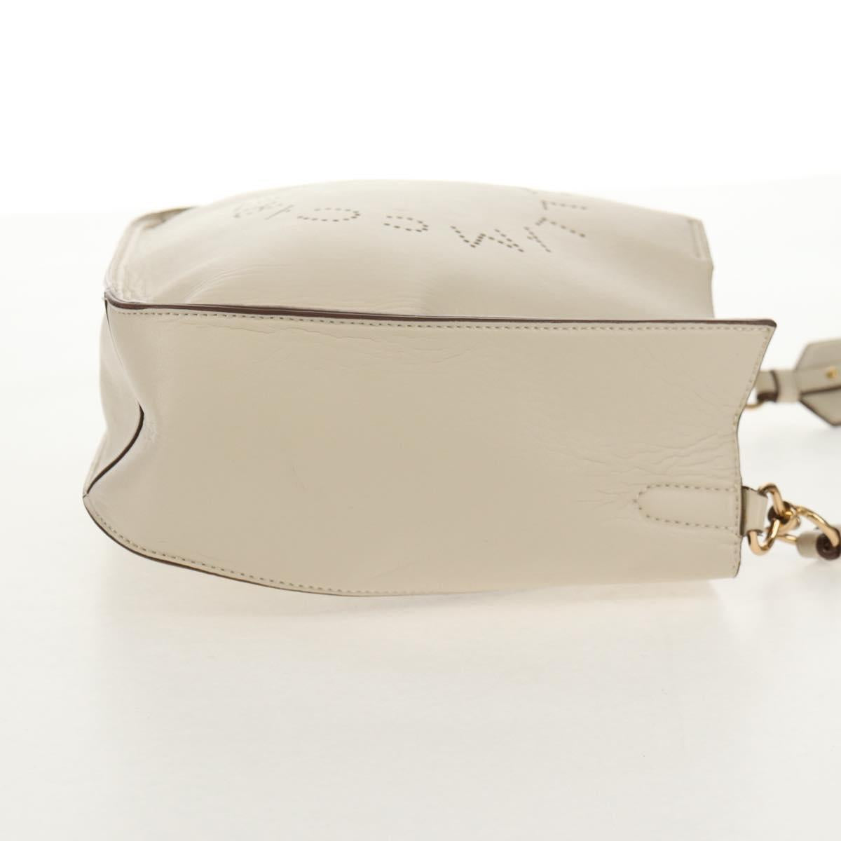 Stella MacCartney Shoulder Bag Leather Beige gold Auth BA7552