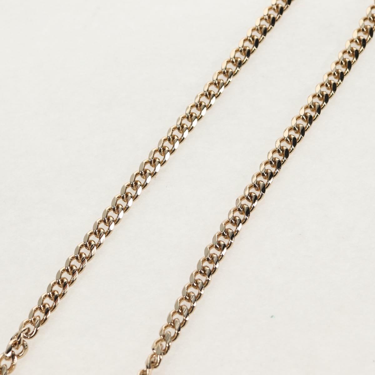 CHANEL Heart Necklace metal Silver CC Auth BA7561M