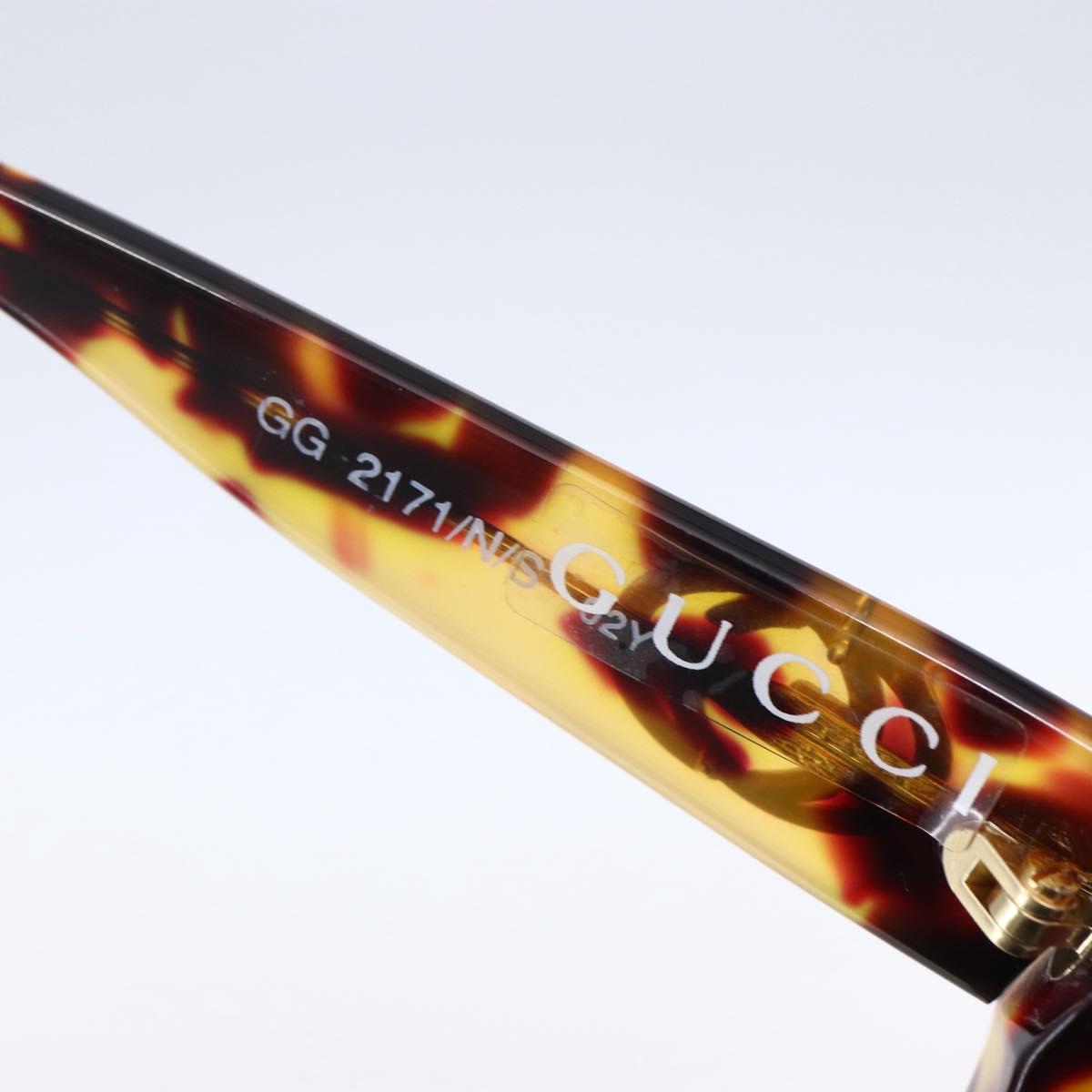 GUCCI Sunglasses plastic Brown Auth BA7565