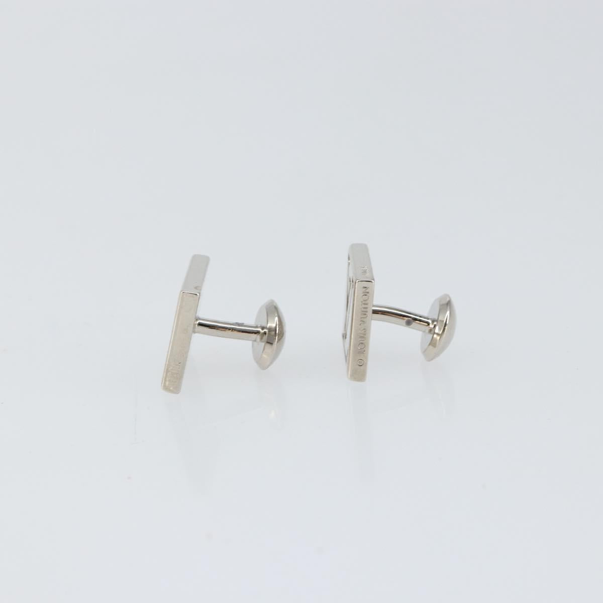 LOUIS VUITTON Bouton De Manchette Stratos Cuffs metal Silver M68252 Auth BA7567