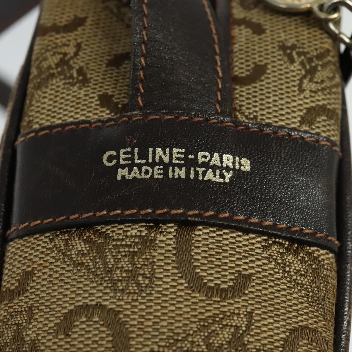 CELINE C Sulky Shoulder Bag Canvas Beige Auth BA757