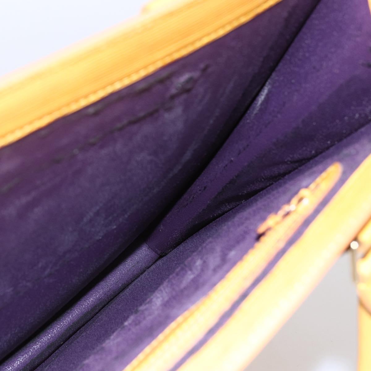 LOUIS VUITTON Epi Sac Plat Hand Bag Yellow M52079 LV Auth BA7577