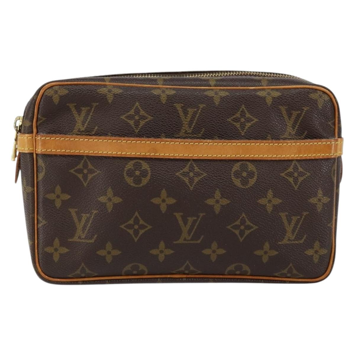 LOUIS VUITTON Monogram Compiegne 23 Clutch Bag M51847 LV Auth BA7578