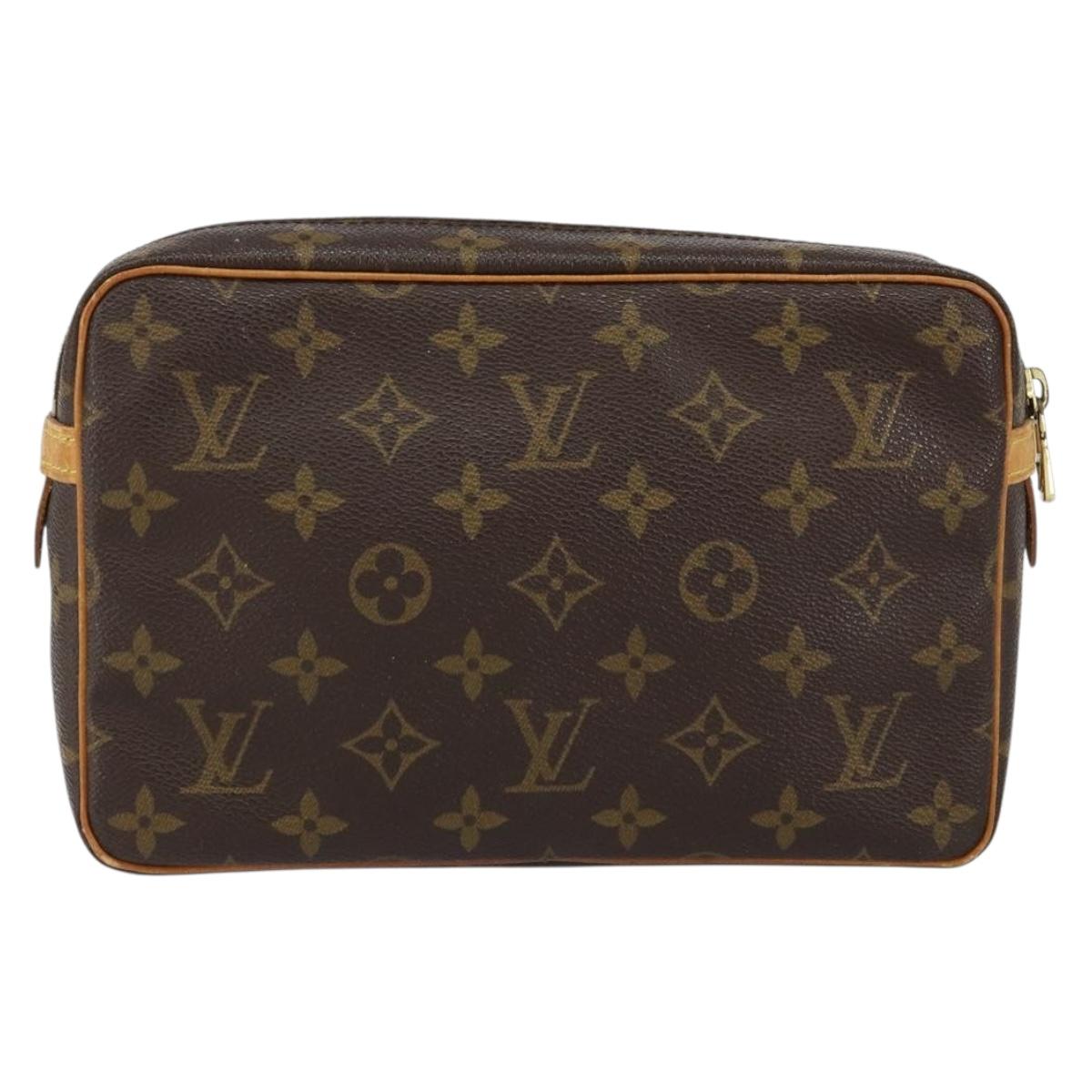 LOUIS VUITTON Monogram Compiegne 23 Clutch Bag M51847 LV Auth BA7578