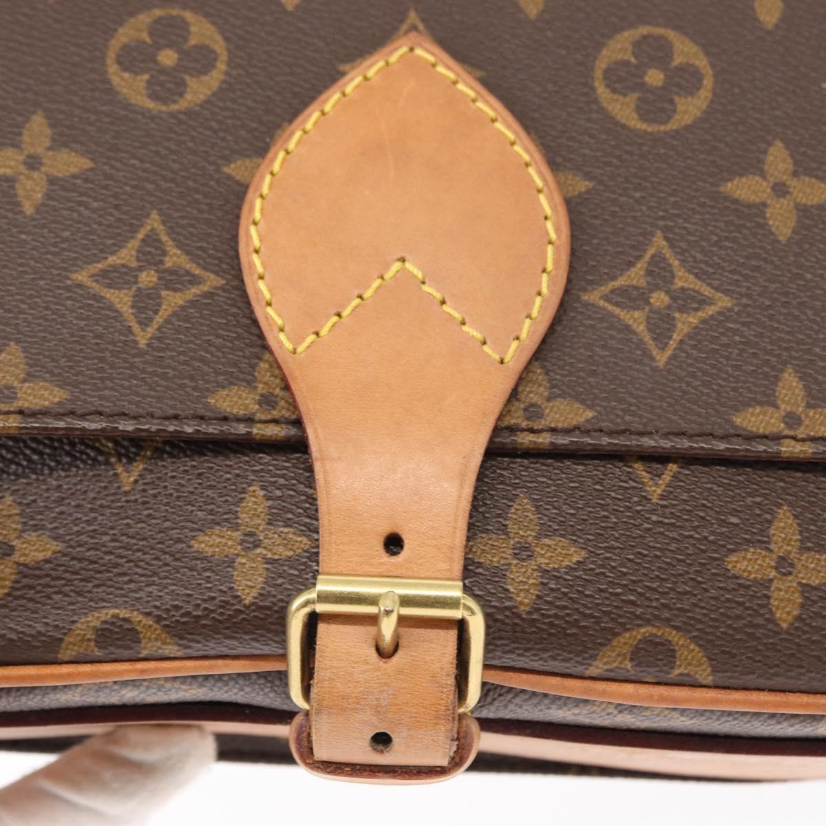 LOUIS VUITTON Monogram Cartouchiere MM Shoulder Bag M51253 LV Auth BA7584