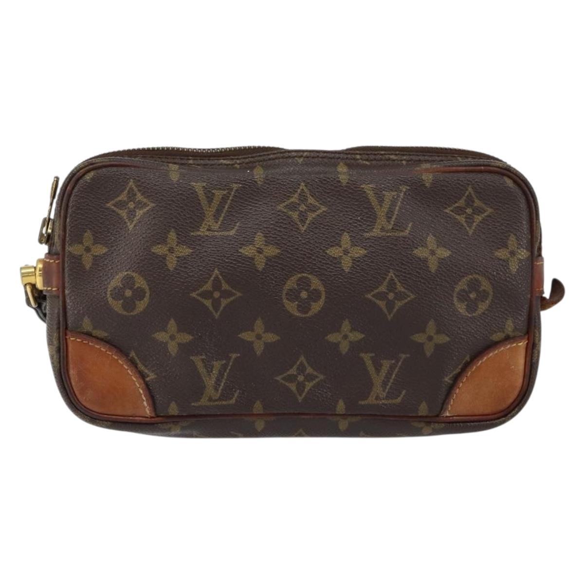 LOUIS VUITTON Monogram Marly Dragonne PM Clutch Bag M51827 LV Auth BA7586