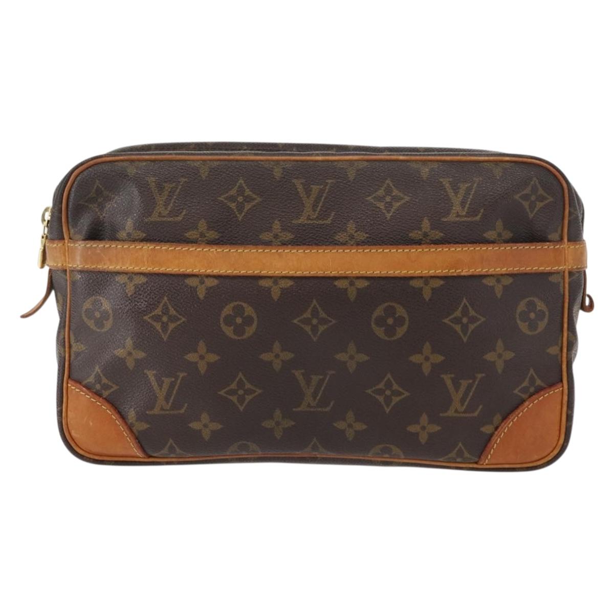LOUIS VUITTON Monogram Compiegne 28 Clutch Bag M51845 LV Auth BA7595