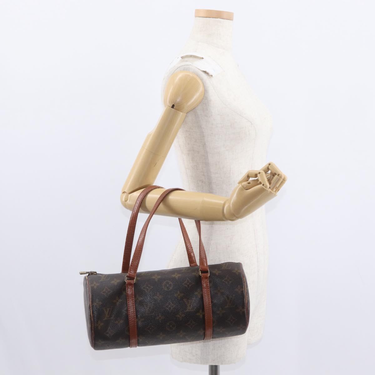 LOUIS VUITTON Monogram Papillon 30 Hand Bag M51385 LV Auth BA7602