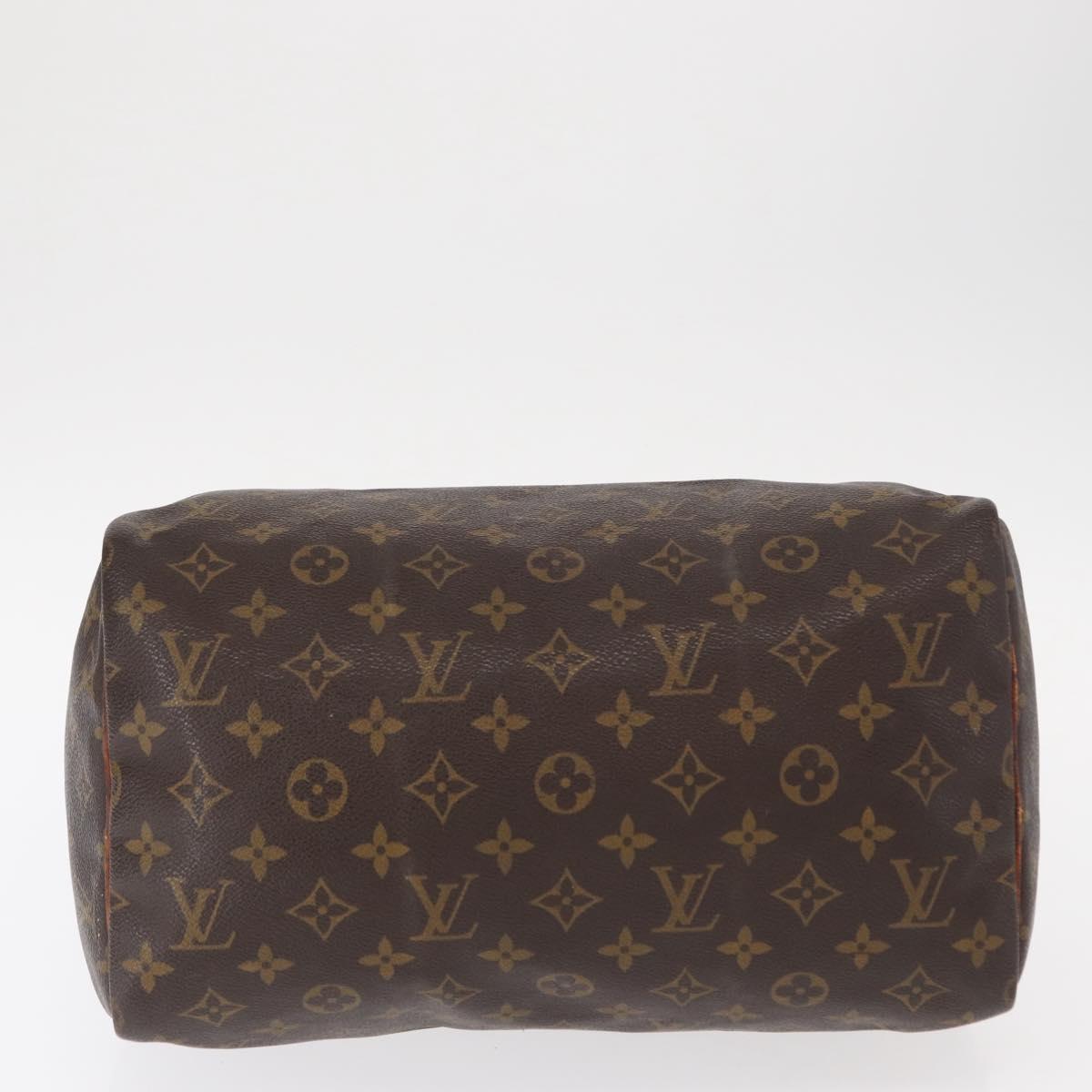 LOUIS VUITTON Monogram Speedy 30 Hand Bag M41526 LV Auth BA7609