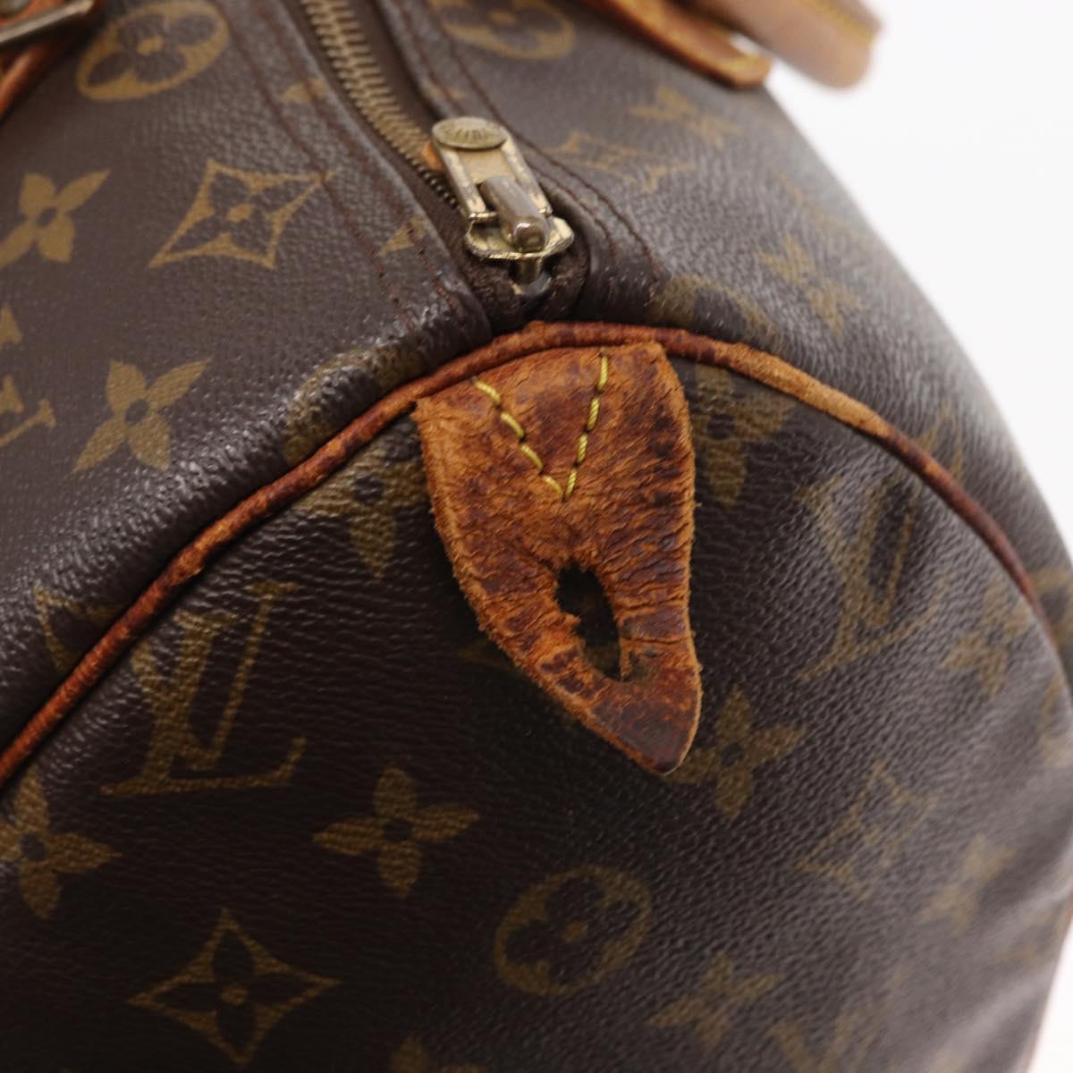 LOUIS VUITTON Monogram Speedy 30 Hand Bag M41526 LV Auth BA7609