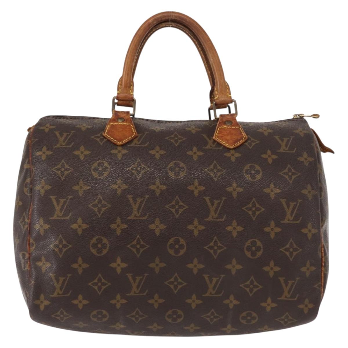 LOUIS VUITTON Monogram Speedy 30 Hand Bag M41526 LV Auth BA7609