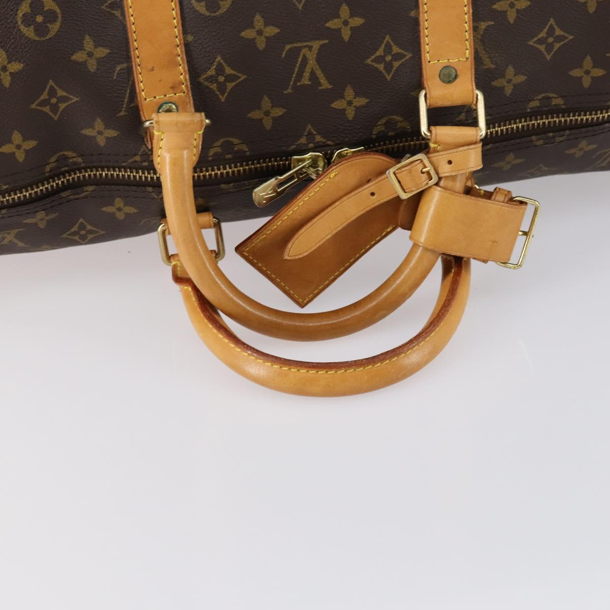 LOUIS VUITTON Monogram Keepall 55 Boston Bag M41424 LV Auth BA7612